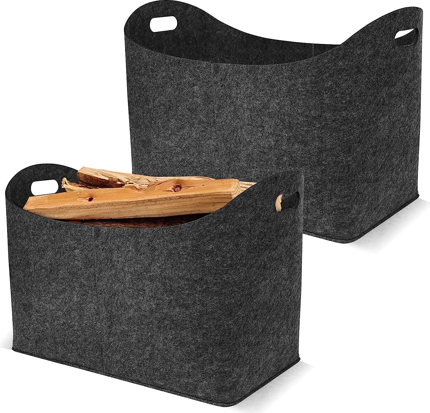 Borsa Portariviste - Porta Legna MEIK in Feltro h 32,5 cm - Arredo per la casa