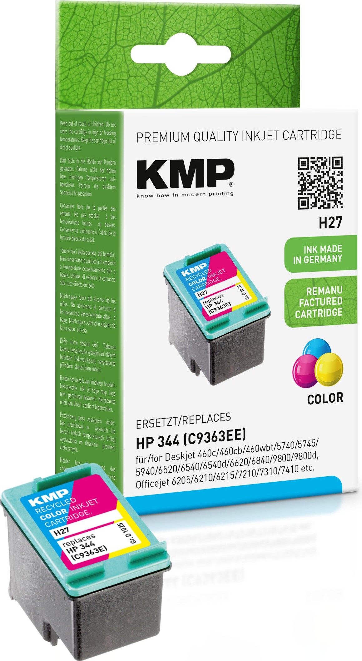 KMP Patrone HP C9363E Nr.344 color 860 S. H27 refilled