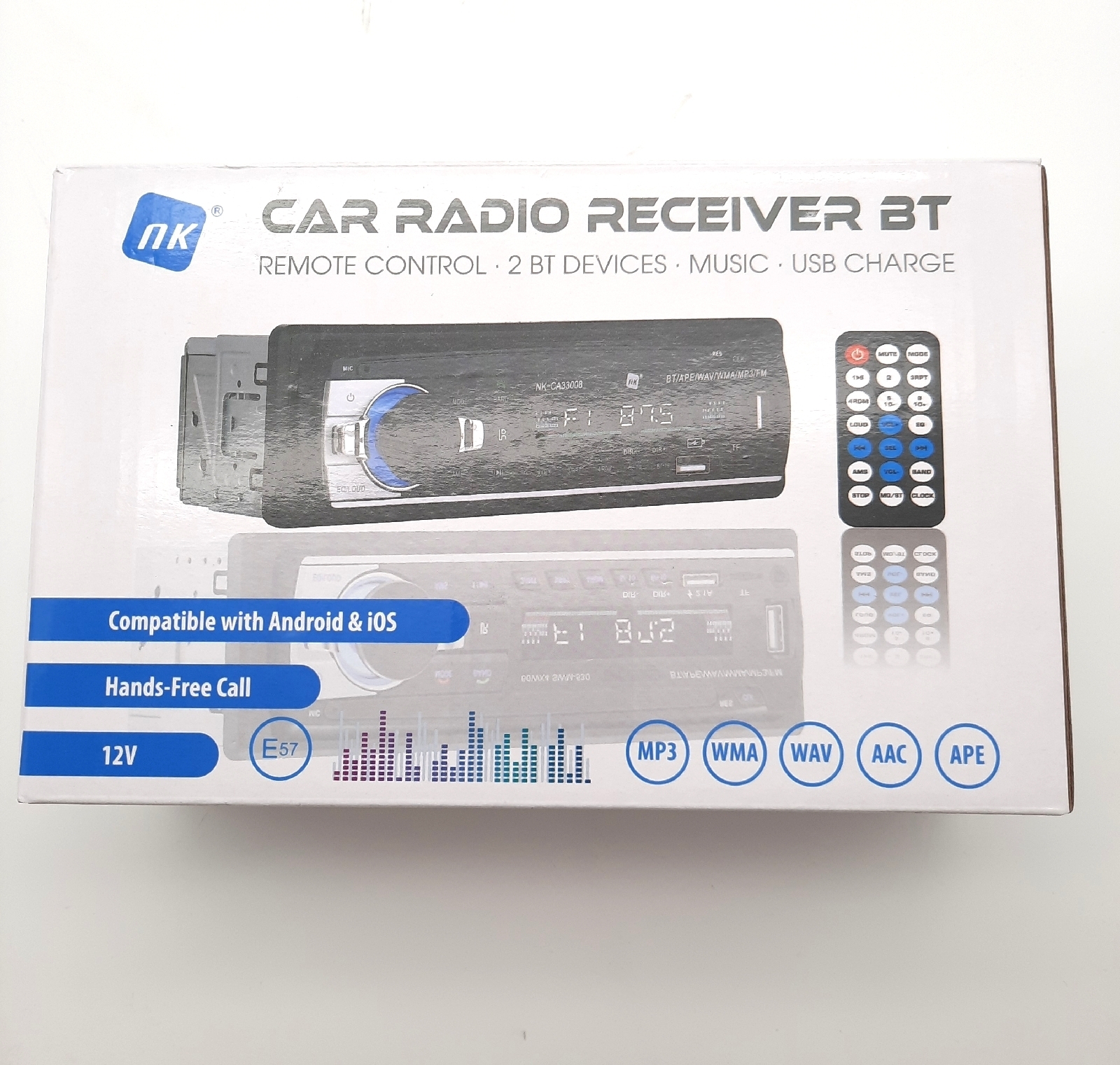 NK Pack Autoradio 1 DIN 4x40W Zubehör Einbau kompatibel mit Auto - Klangoptimierung