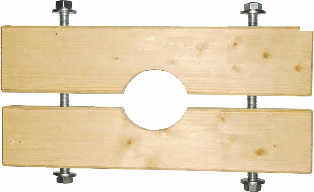 Unbranded Holz-Klemmhalter 110 mm für Brunnenbohrer – stabile Holzhalterung für Brunnenrohre, manuelles Brunnenbau Werkzeug