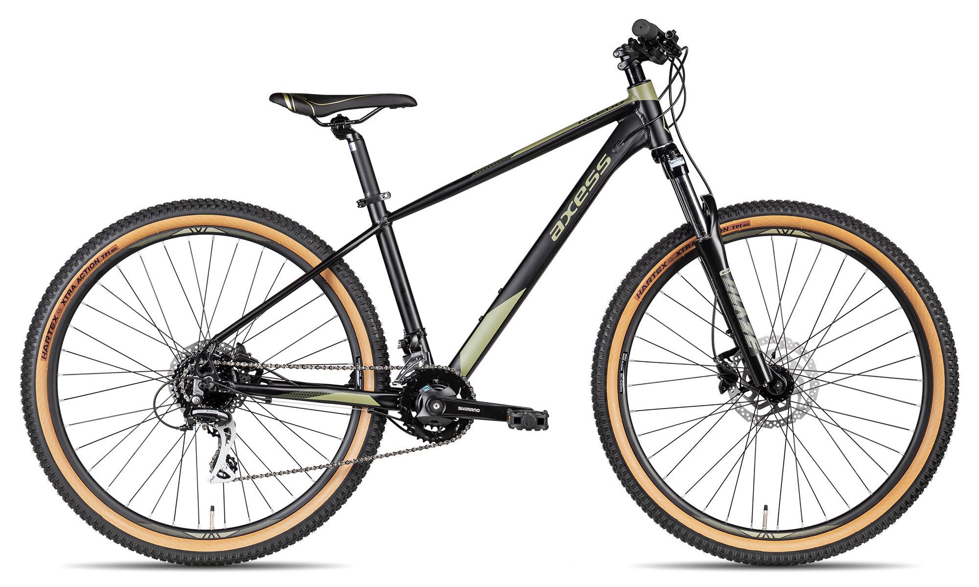 Axess KEEDO schnelles Hardtail Mountainbike mit Lockout-Federgabel 27.5 Zoll dunkelgrün 18 Zoll