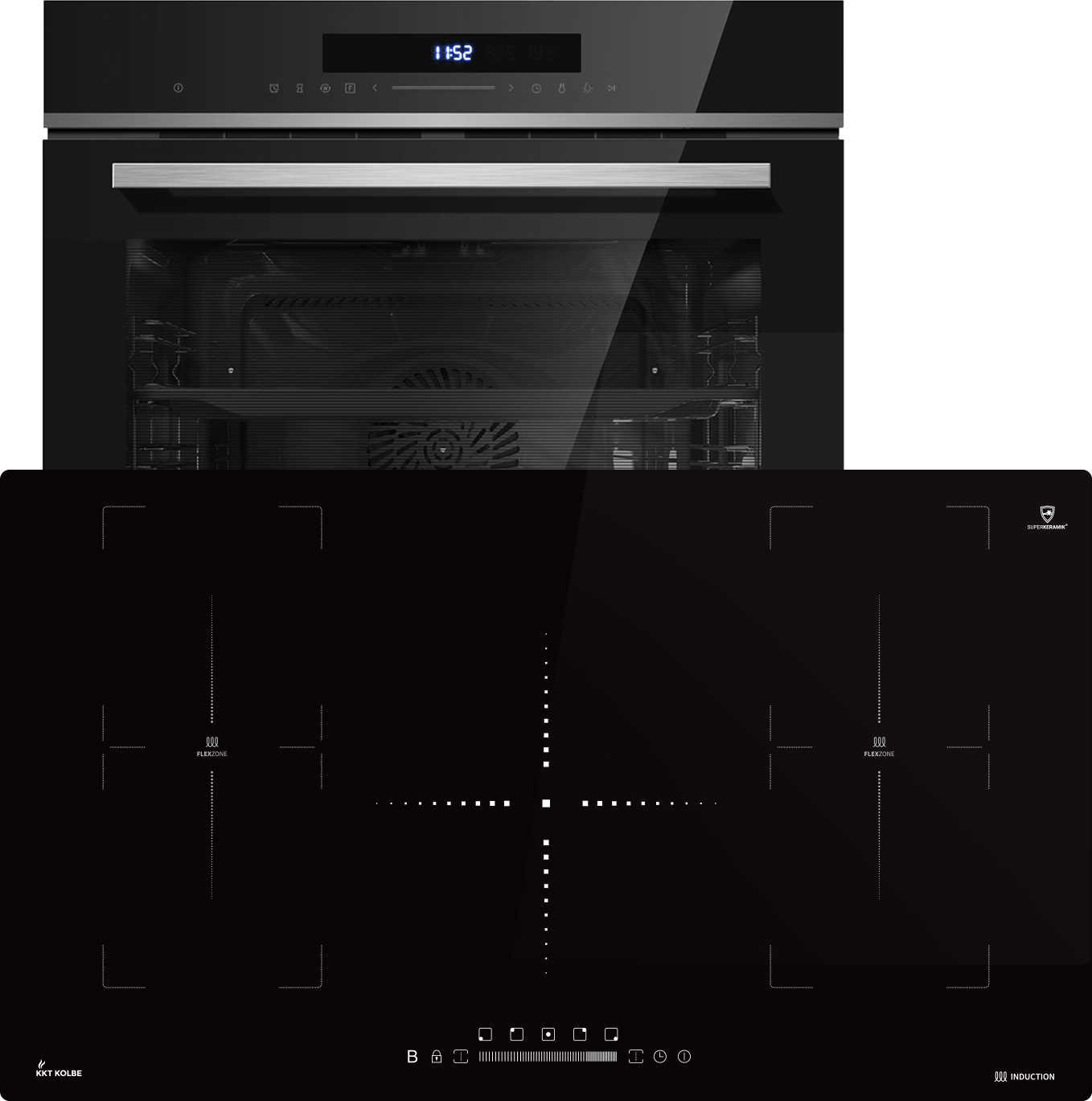 KKT KOLBE Küchentechnik Backofen und Induktionskochfeld SET8019IH890FZ