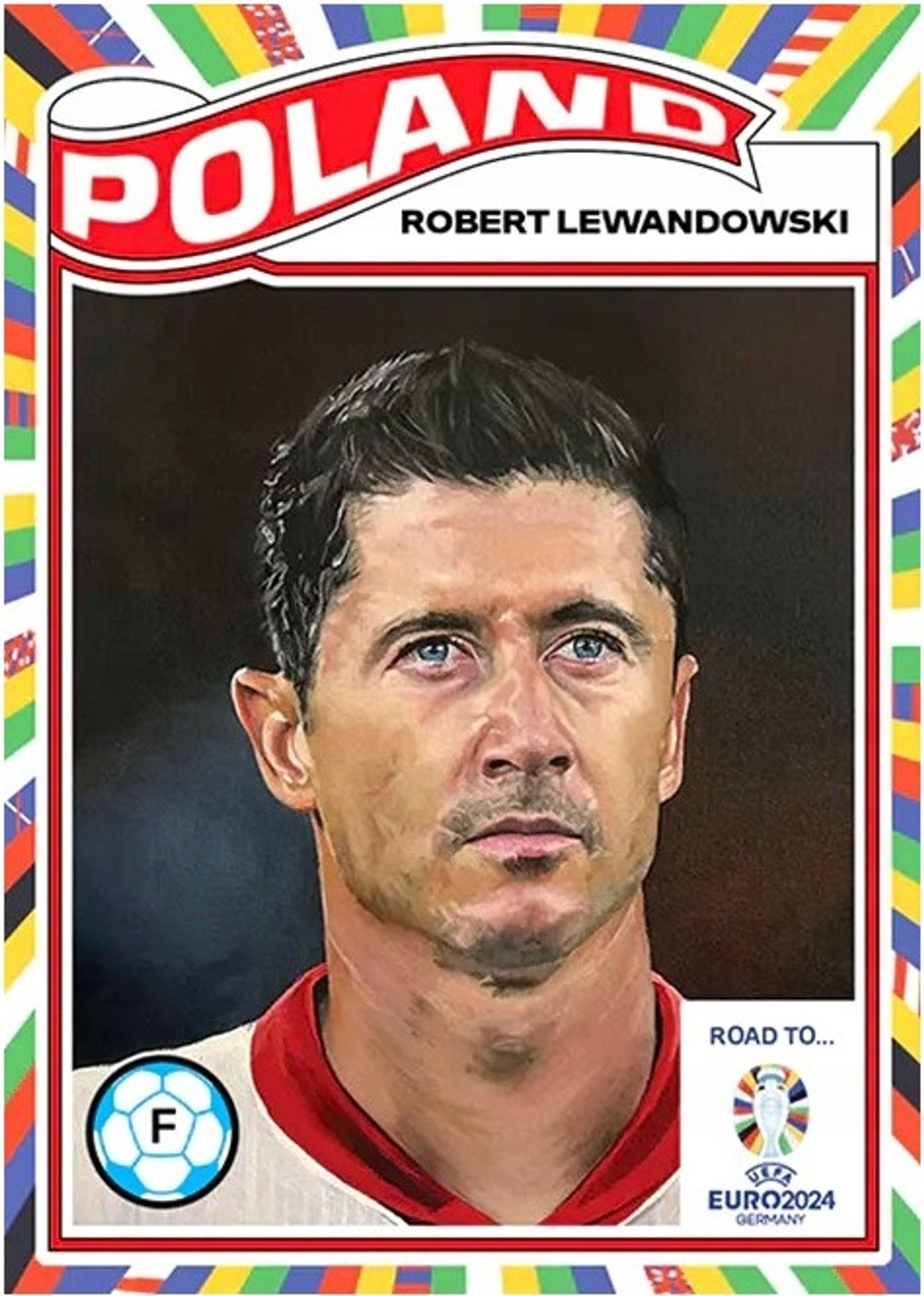Hasbro LEWANDOWSKI Road to UEFA EURO 2024 Living Set Card – Topps Football Cards