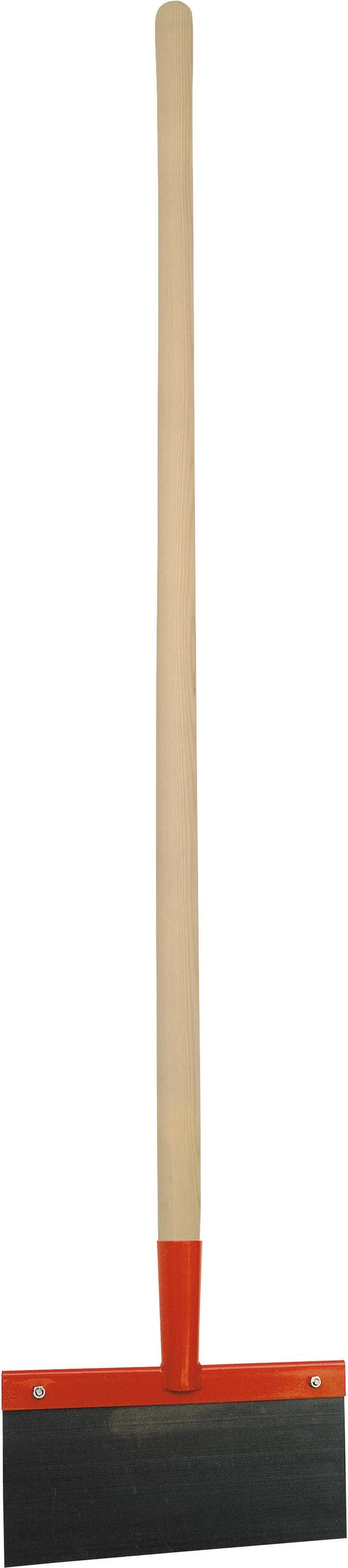 Kerbl Stoßscharre 30 cm breit mit Stiel, Scharre aus Federstahl 1 mm stark