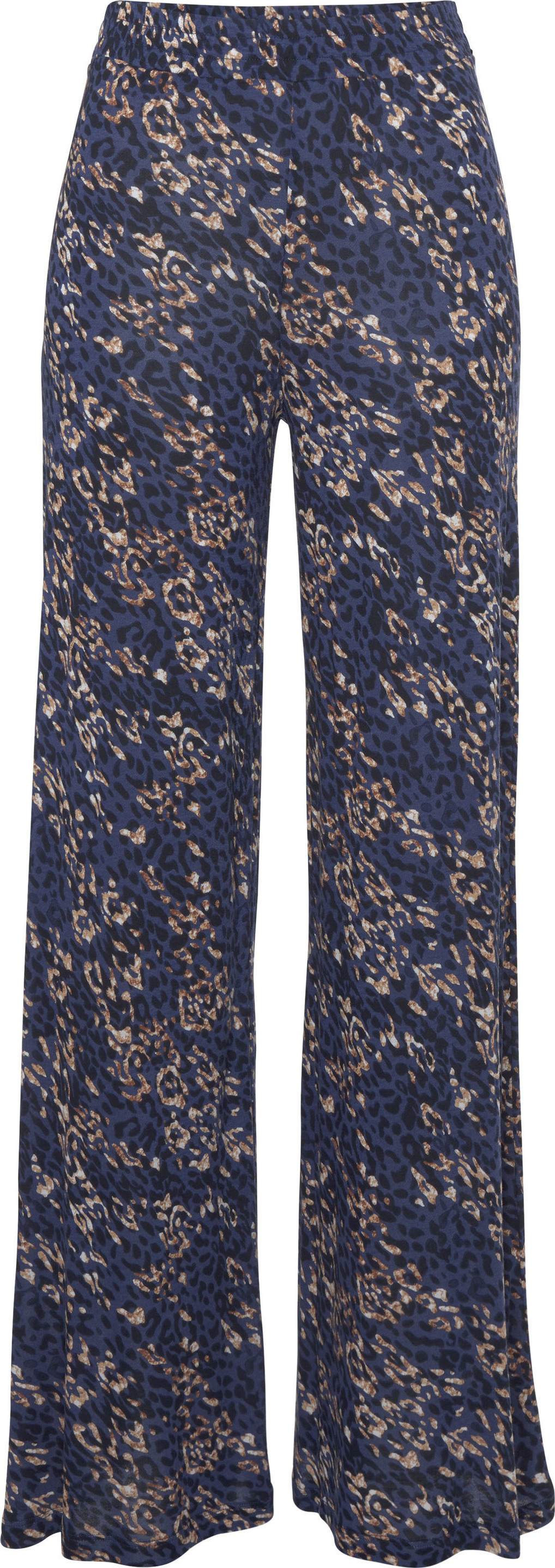 VIVANCE Jerseyhose mit locker-luftigem Bein blau-rosé bedruckt Größe 44 13402023_44