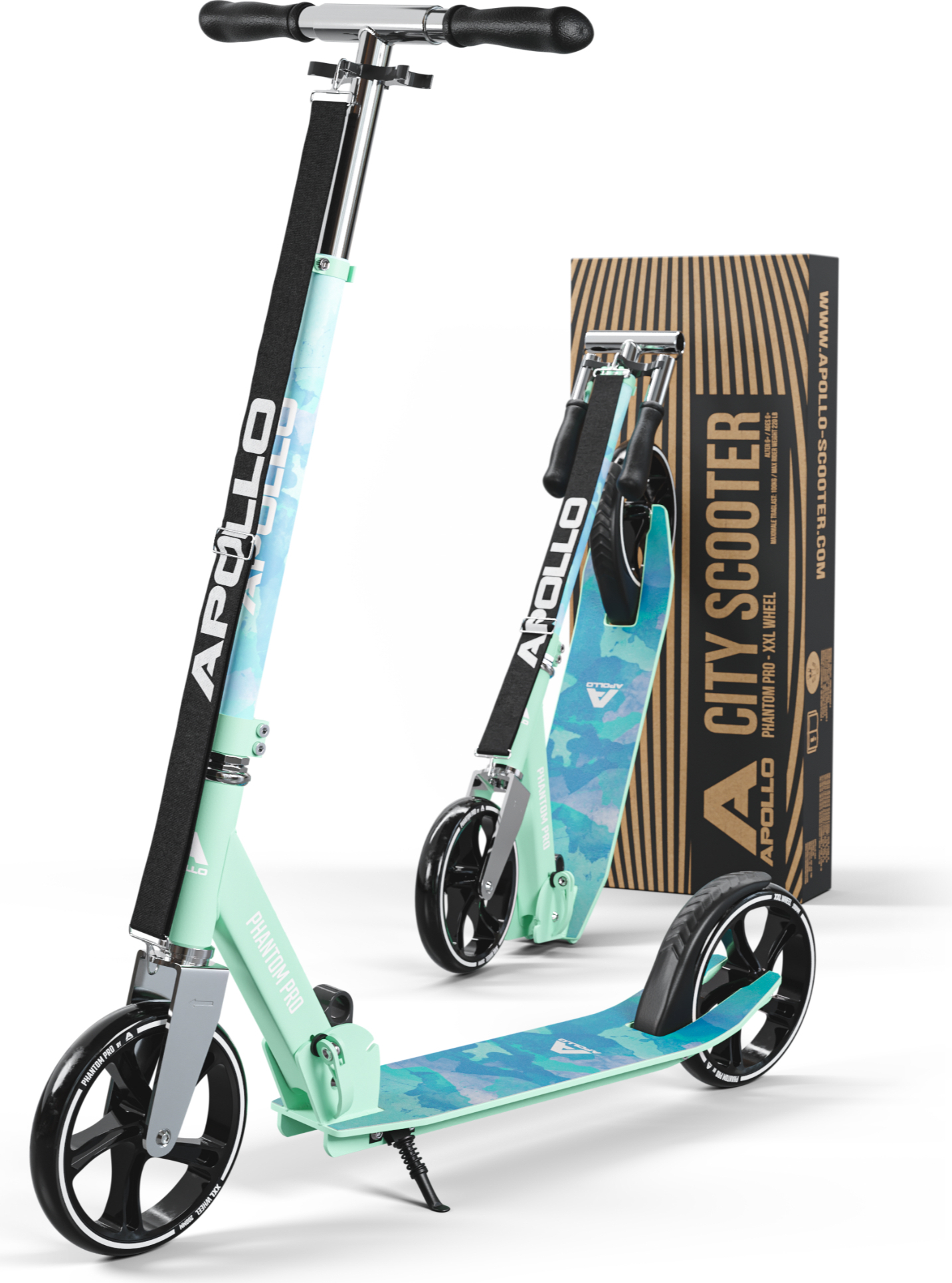 Apollo XXL Wheel Kick Scooter 200 Mm – Phantom Pro Is Een Stadscooter Opvouwbare En In Hoogte Verstelbare Stadsscooter Voor Volwassenen En Kinderen