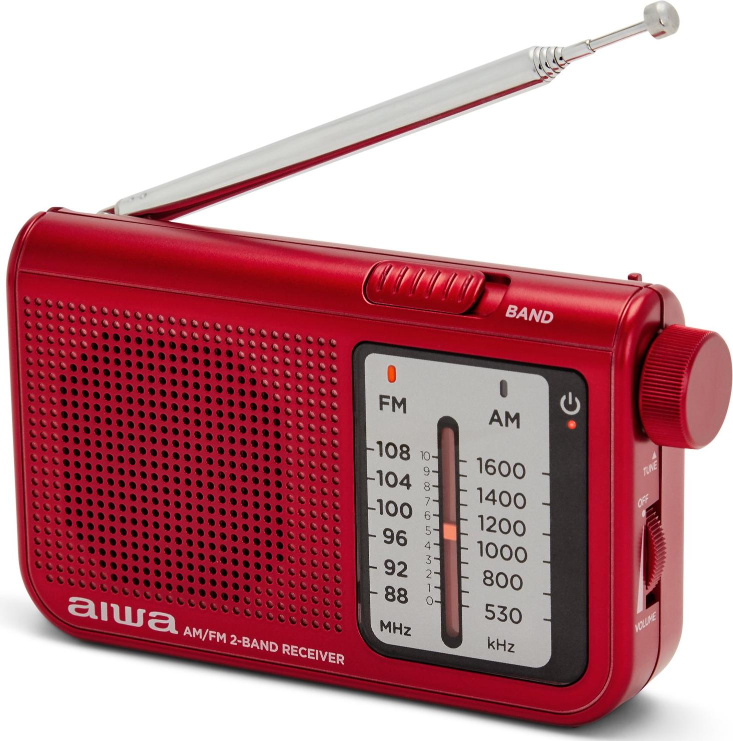 Aiwa RS-55RD Radio Persönlich Analog Rot
