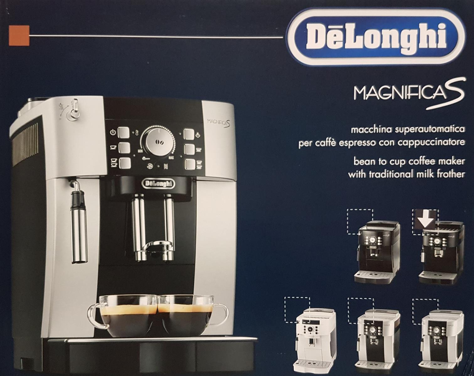 De Longhi Magnifica S ECAM 21.110.B Espressomaschine 1.8 l Kaffeebohnen Gemahlener Kaffee - Espresso-Automat - 15 Bar