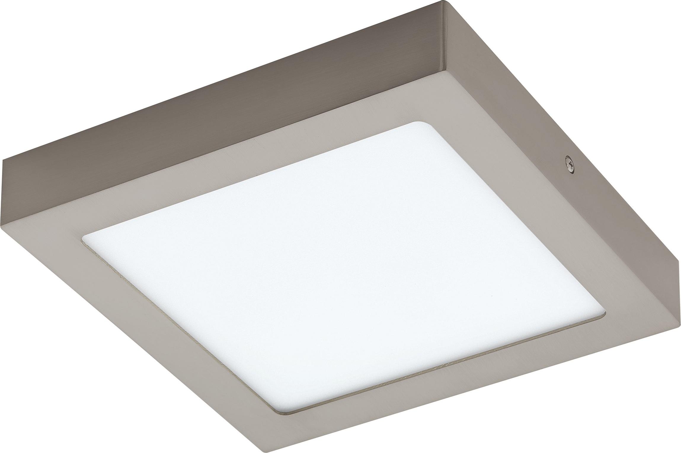 EGLO connect LED Deckenleuchte Fueva-C, Smart Home Deckenlampe, Bürolampe nickel-matt, 22,5 x 22,5 cm, dimmbar, Weißtöne und Farben einstellbar 33319