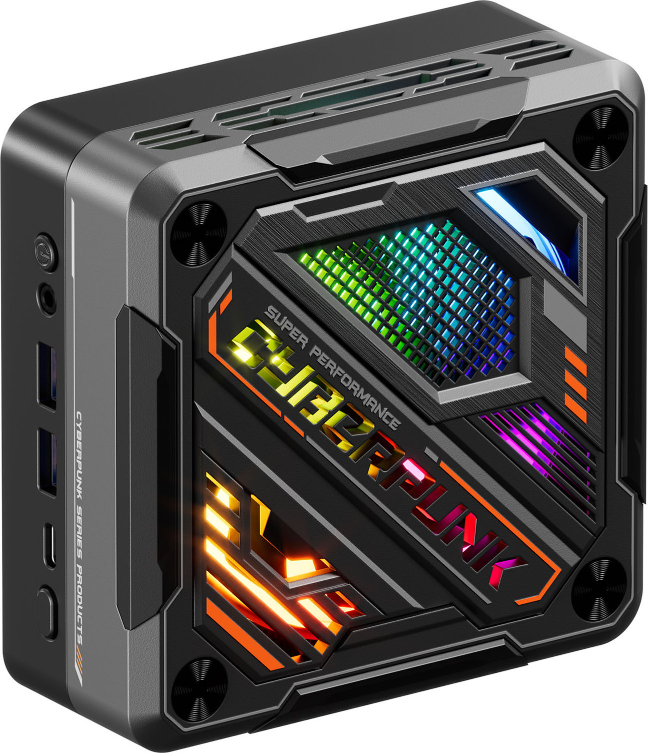 Mini-PC Windows 11PRO 32G DRR5 RAM 1T SSD Mini stolný počítač AMD Ryzen? 78845HS procesor 8 jadier 16 vlákien RGB osvetlenie WIFI6 BT5.2 USB3.0*2 USB4.0*1 Podporuje 4K@120Hz displej pre kancelárie, konferencie, filmy, hry