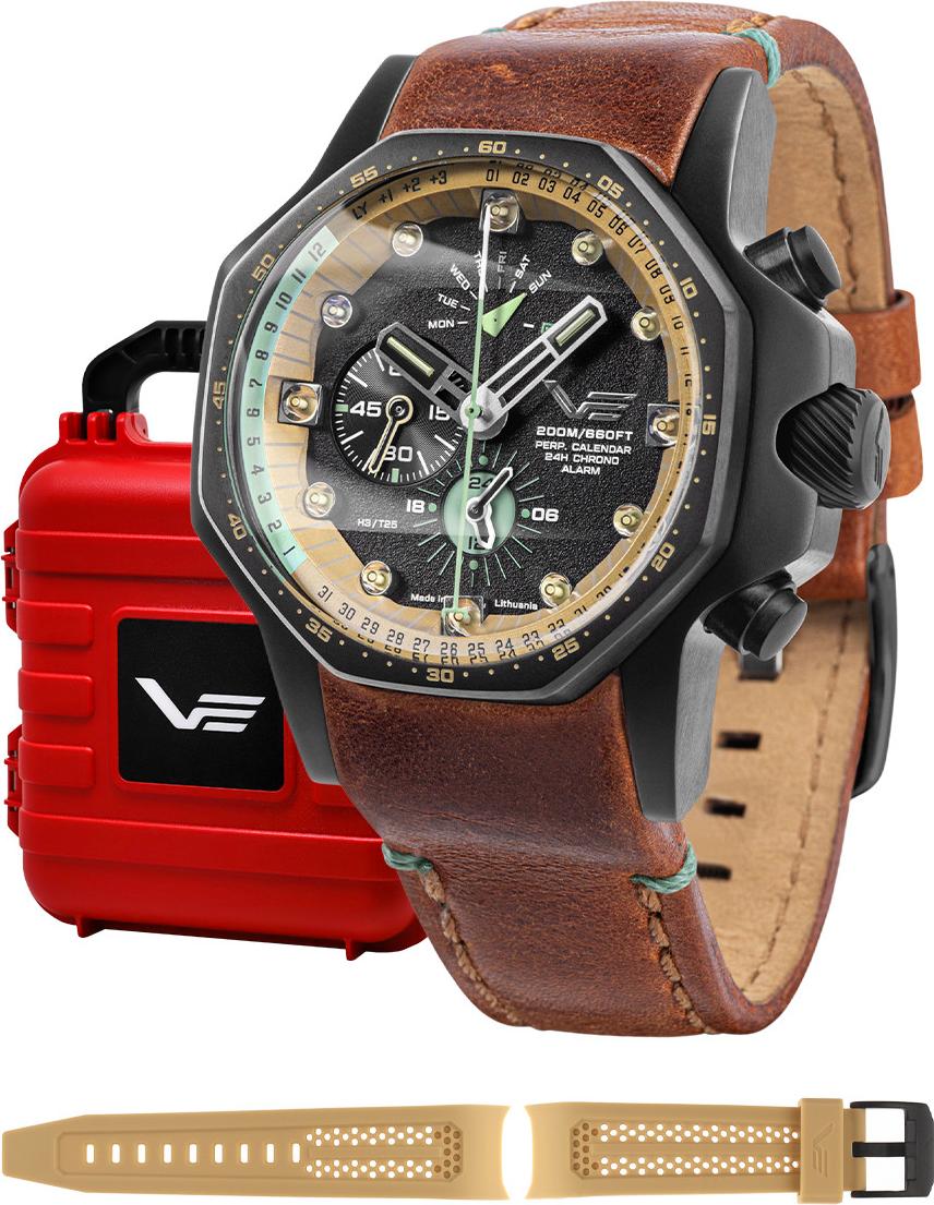 Bracciale Vostok Europe Almaz Cinturino IN Pelle 22 MM Nero