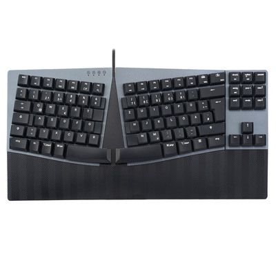 Perixx PERIBOARD-335 DE RD, ergonomische mechanische Tastatur (rote Schalter) 12221