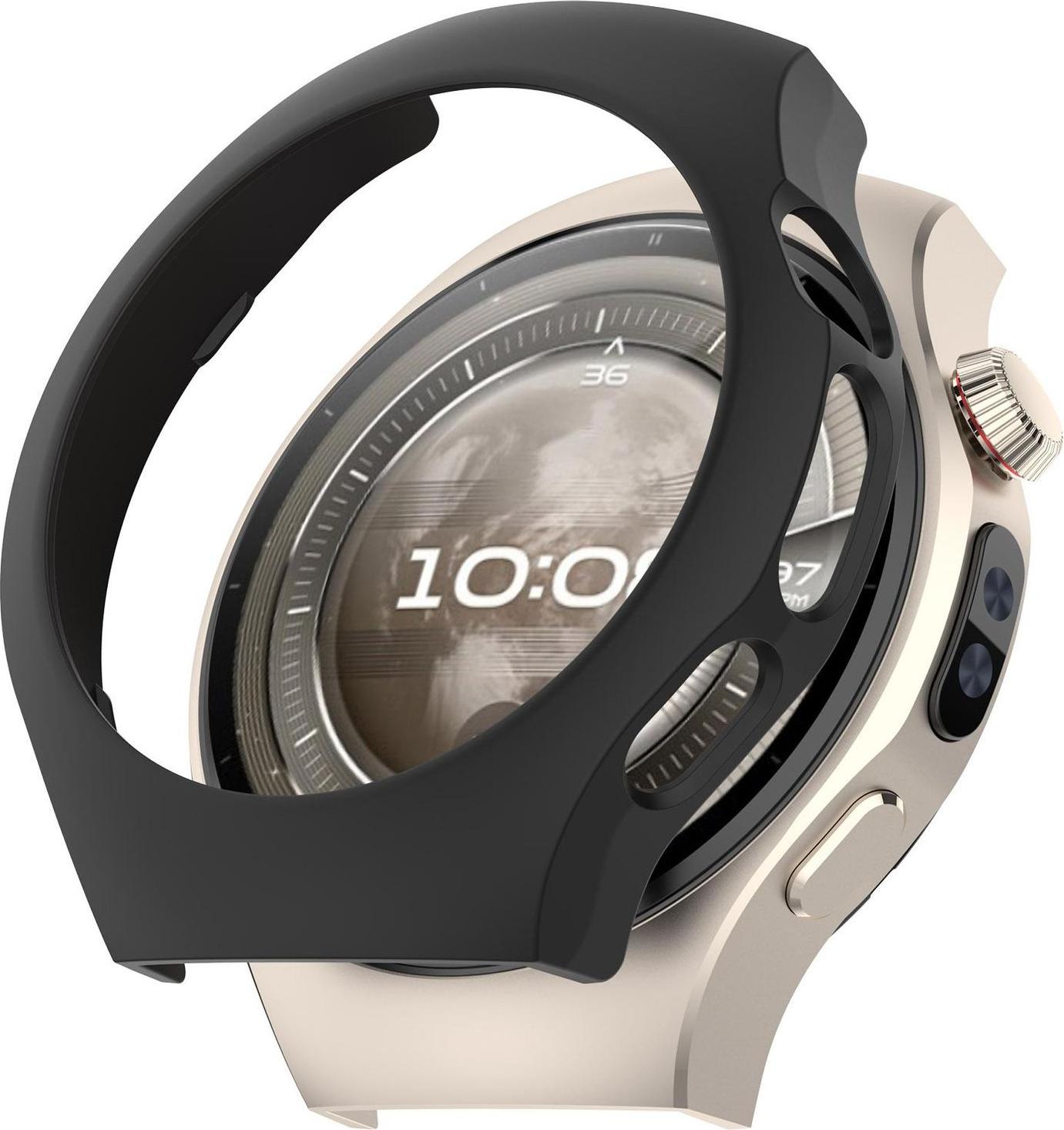 Pre Huawei Watch 5 46mm plastové Smart Watch ochranné puzdro kryt čierne