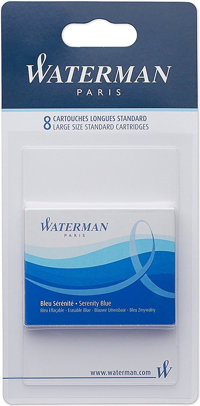 WATERMAN S0713021 Tintenpatronen für Füller blau 8 St.