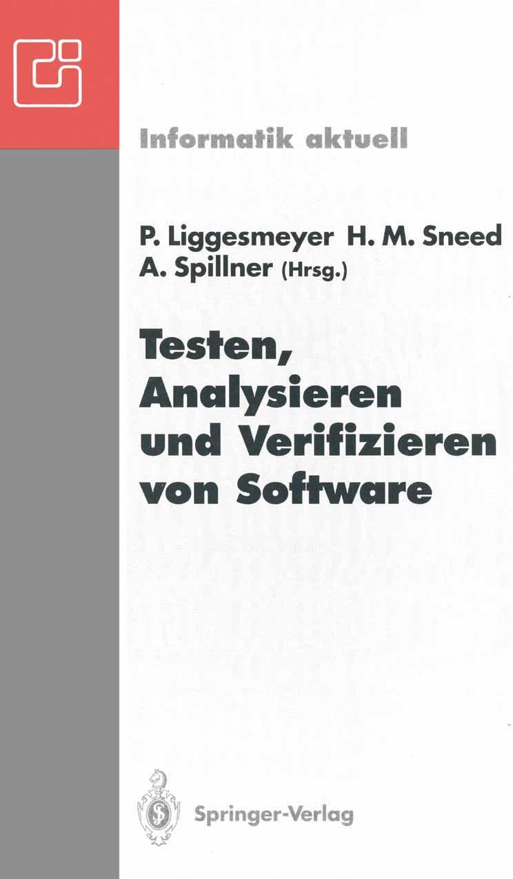 Sonstige Verlage Testen, Analysieren und Verifizieren von Software
