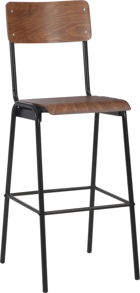 vidaXL Barhocker 4 Stk. Massives Sperrholz Stahl 3054562