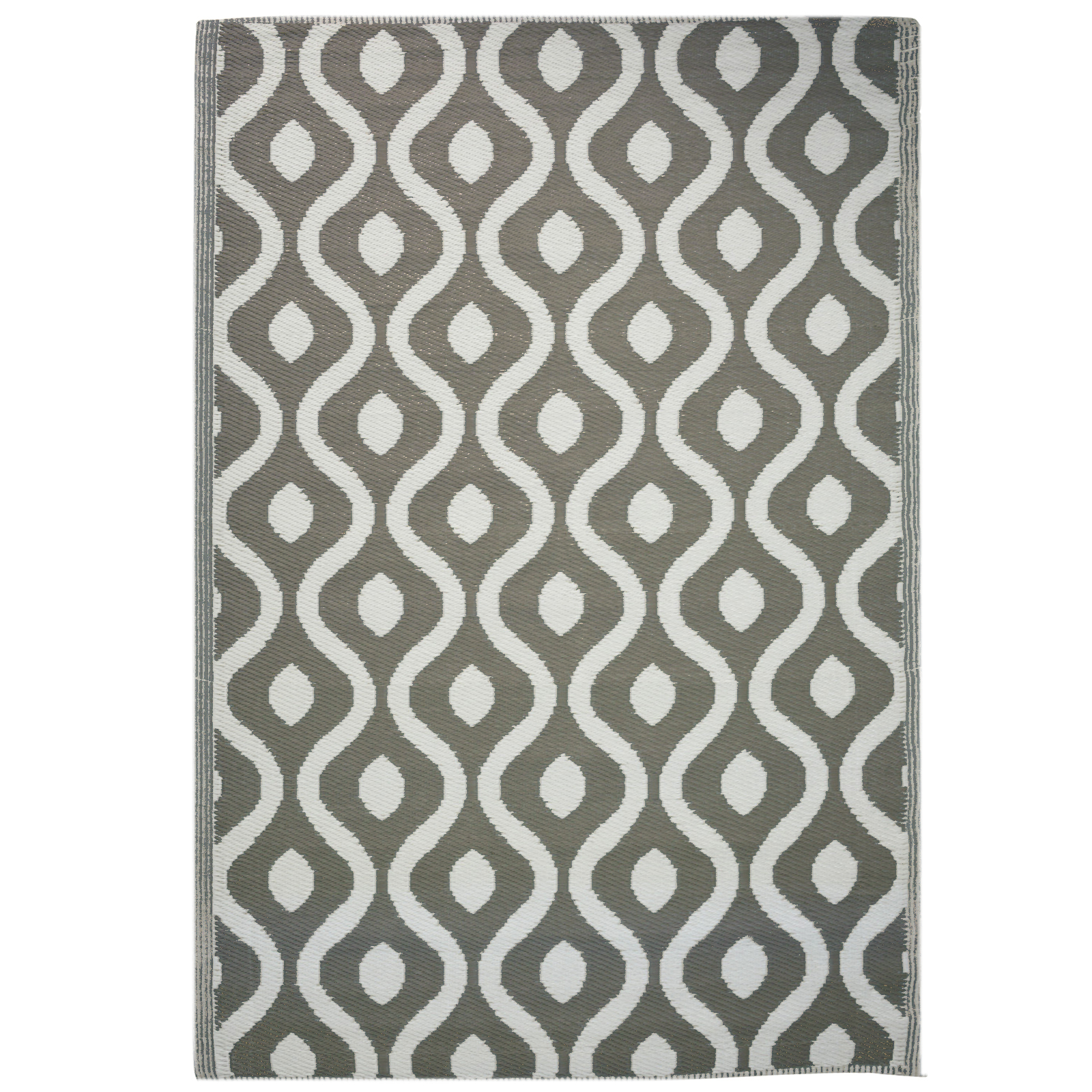 JEMIDI Outdoor Teppich 120x180cm groß - Terrassenteppich Balkonteppich Außenteppich - Balkon Teppich Garten Läufer Gartenteppich - Muster Grau 55024.70.01