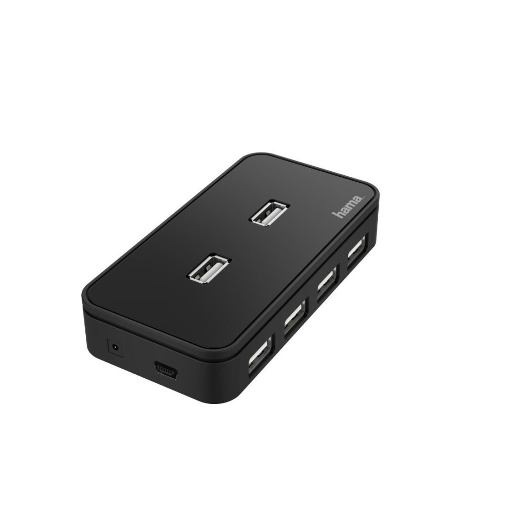 hama USB hub 7-násobný čierny