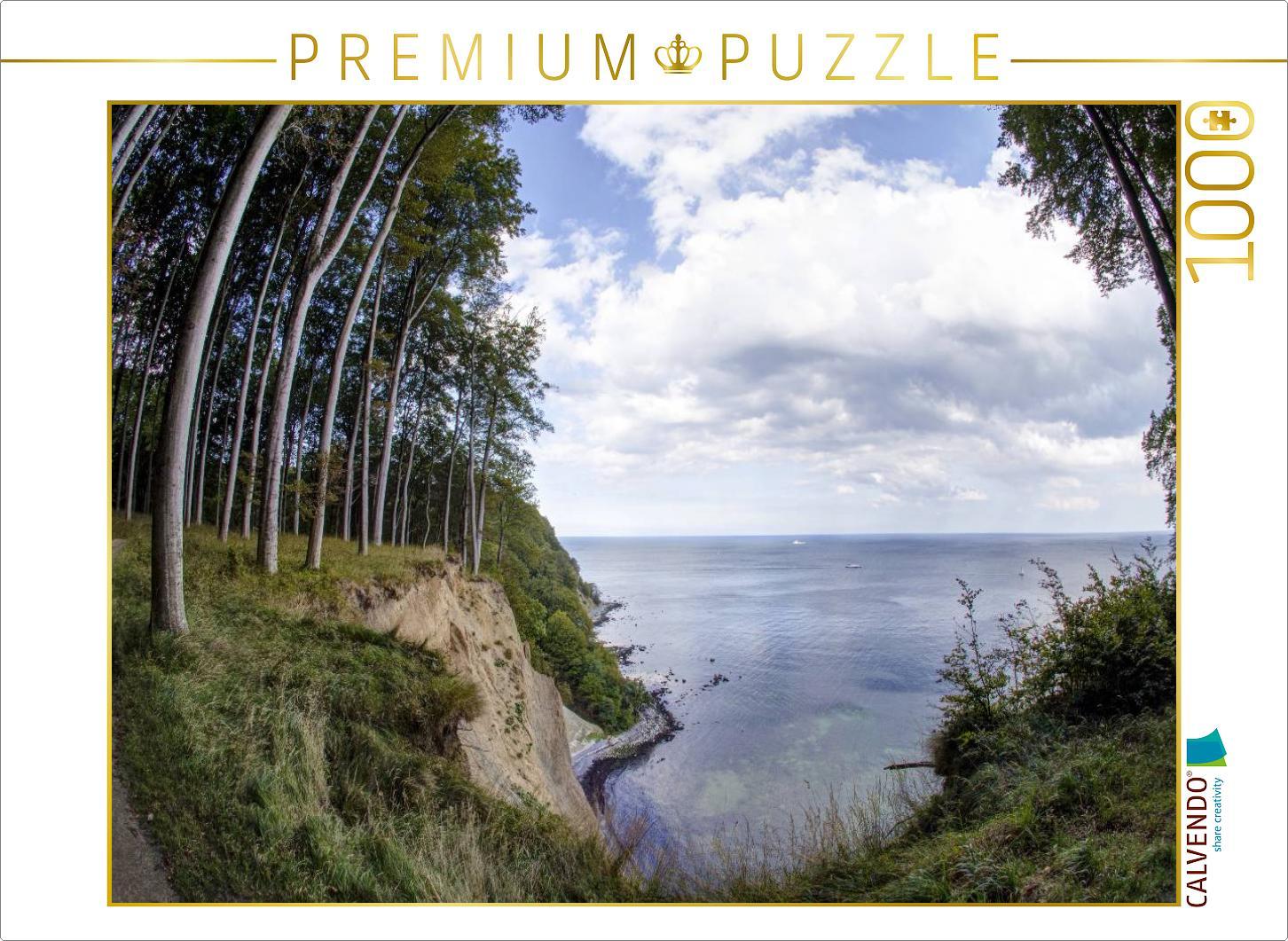 CALVENDO Puzzle Ein Motiv aus dem Kalender Der Hochuferweg im Jasmund Nationalpark | 1000 Teile Lege-Größe 64x48cm Foto-Puzzle für glückliche Stunden