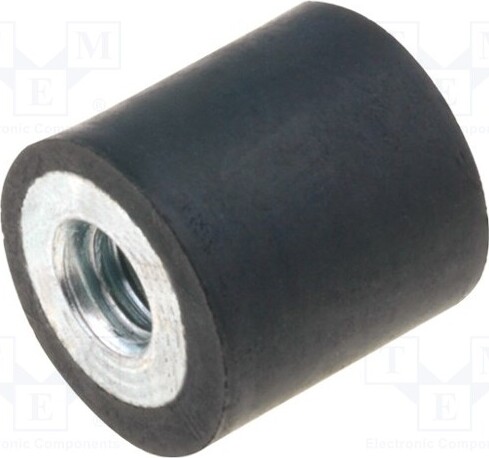 TNE 1x Vibrationsdämpfer Ø: 10mm M4 H: 4mm Gummi 90N L: 10mm 36N/mm DVA.3-10-10-M4-55 _1GH_DVA3-10-10-M4-55