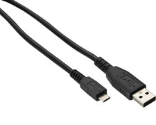 BlackBerry USB - Micro-USB, 1.2 m, 1,2 m, USB A, Micro-USB A, USB 2.0, Samec/samec, Čierna