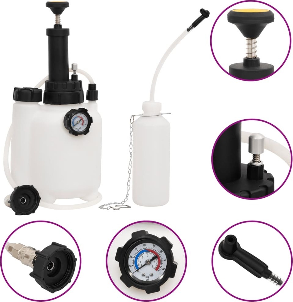 Maison Exclusive odvzdušňovač bŕzd biely a čierny 3 l