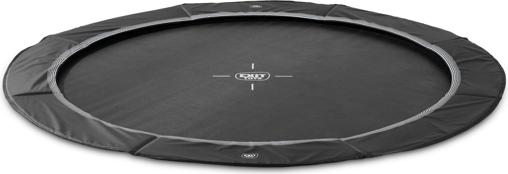 EXIT InTerra športová trampolína ø427 cm, trampolína na zem, okrúhla, pre deti, čierna