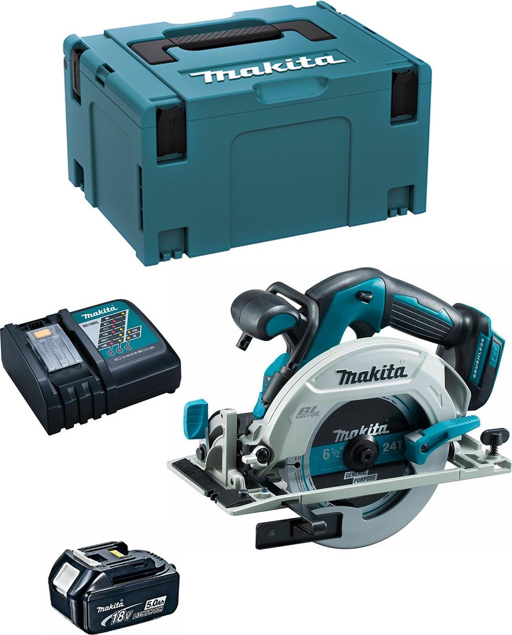 Handkreissäge MAKITA DHS680RTJ1 (1 x 5,0 Ah + DC18RC + MAKPAC 3)
