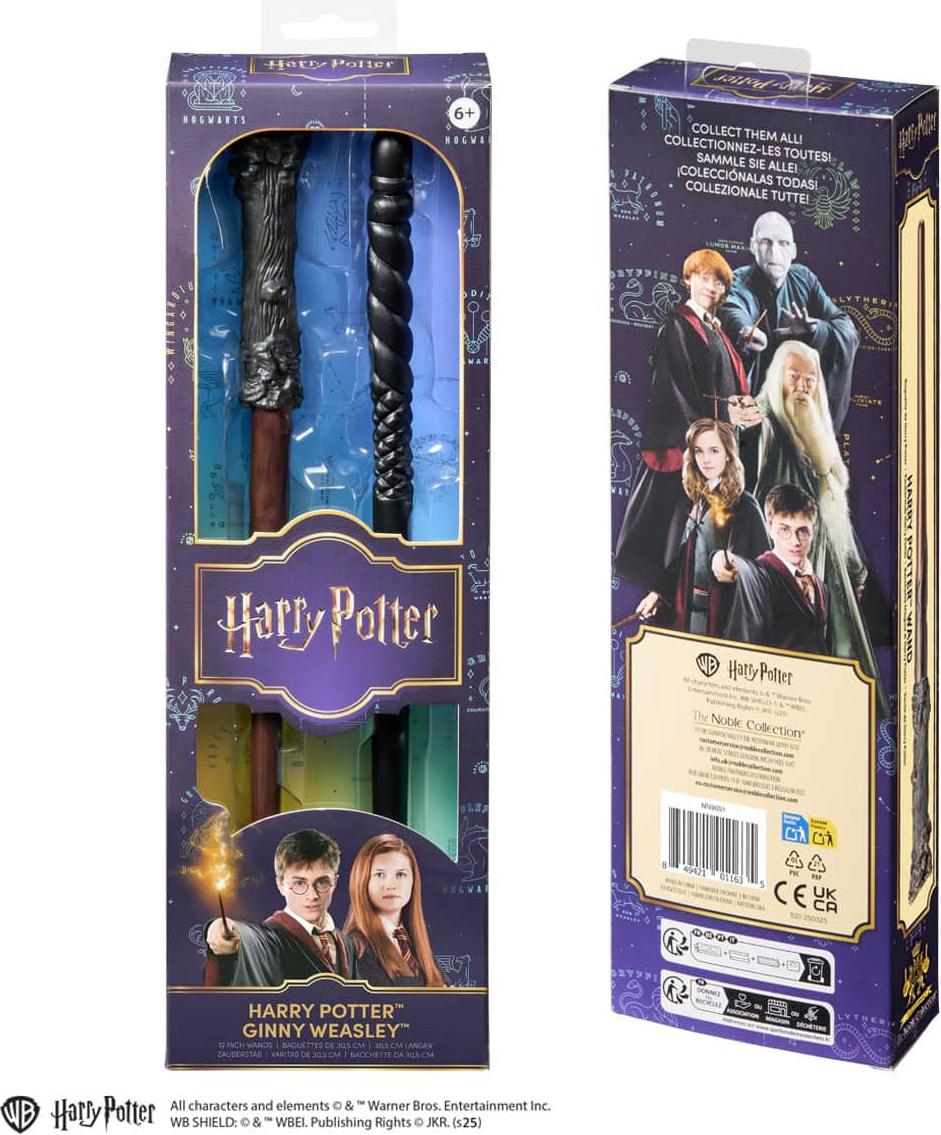 Noble Collection Harry Potter Rollenspiel Doppelpack Zauberstäbe Harry Potter & Ginny Weasley 30 cm 011635