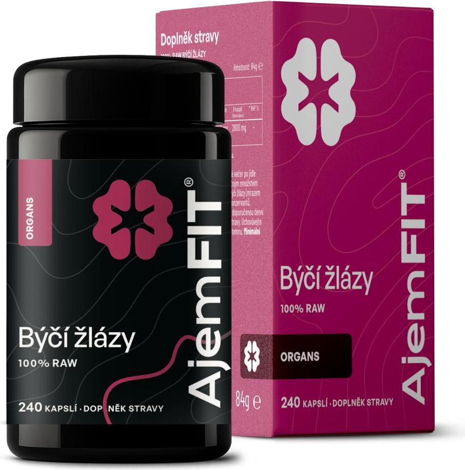 AjemFIT Rohe Rinderdrüsen – 80/240 Kapseln, Rinderdrüsen – ajemfit: 240 Kapseln – 84 g