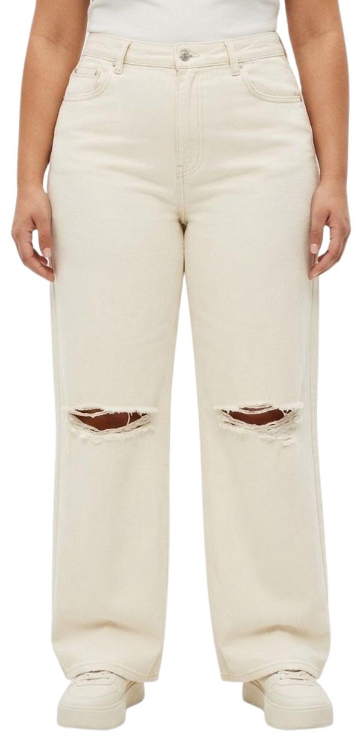 Bershka Damenjeans mit weitem Bein und hoher Taille XXL