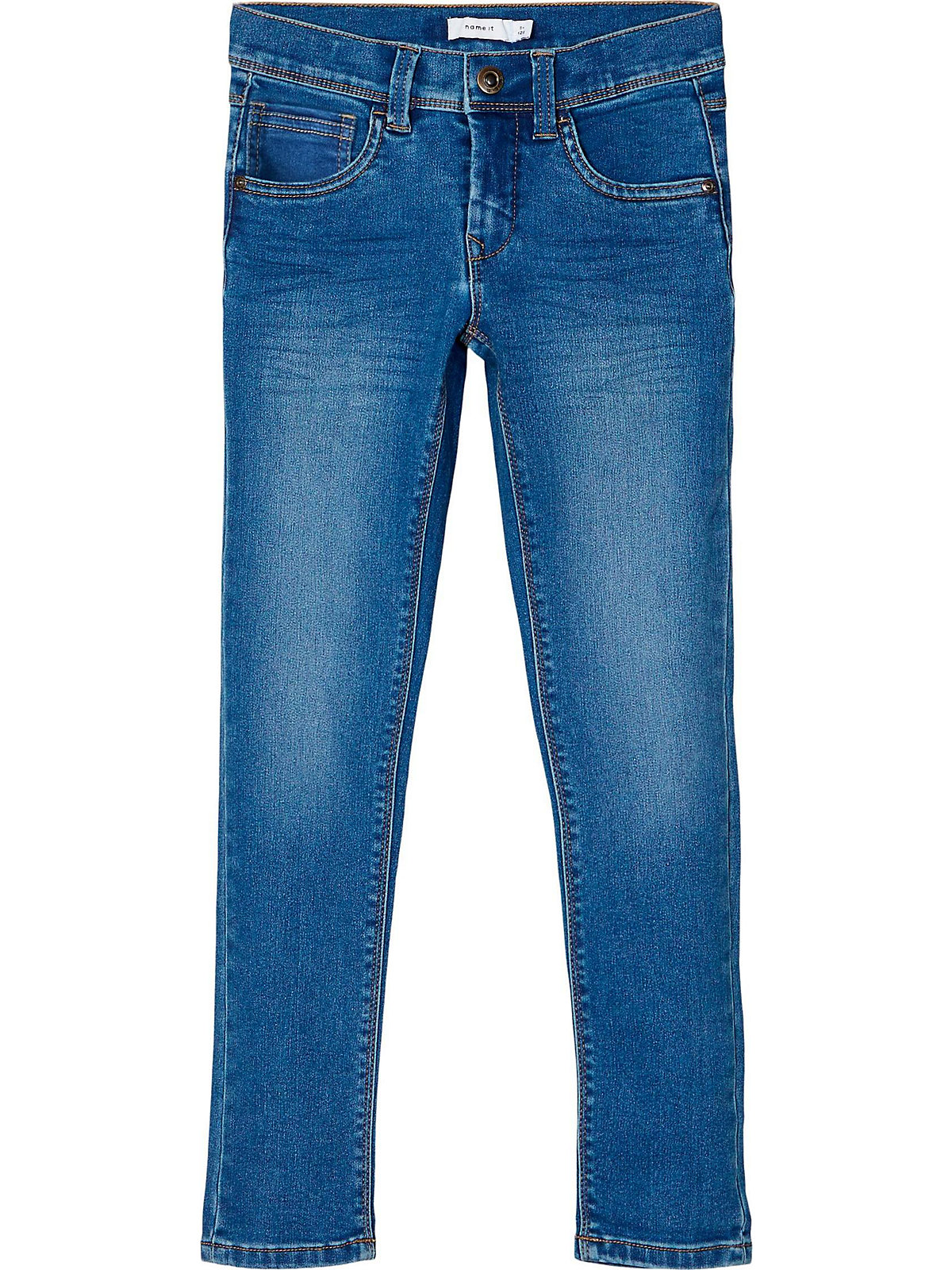 NAME IT Mädchen Jeanshose - Verstellbare Jeans Mit Aufnäher In Regulärer Passform