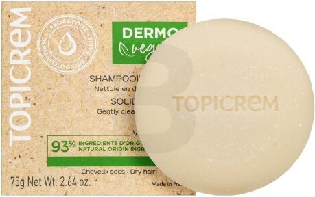Topicrem Dermo Vegetal tuhý šampón tuhý šampón s vyživujúcim účinkom na suché vlasy 75 g