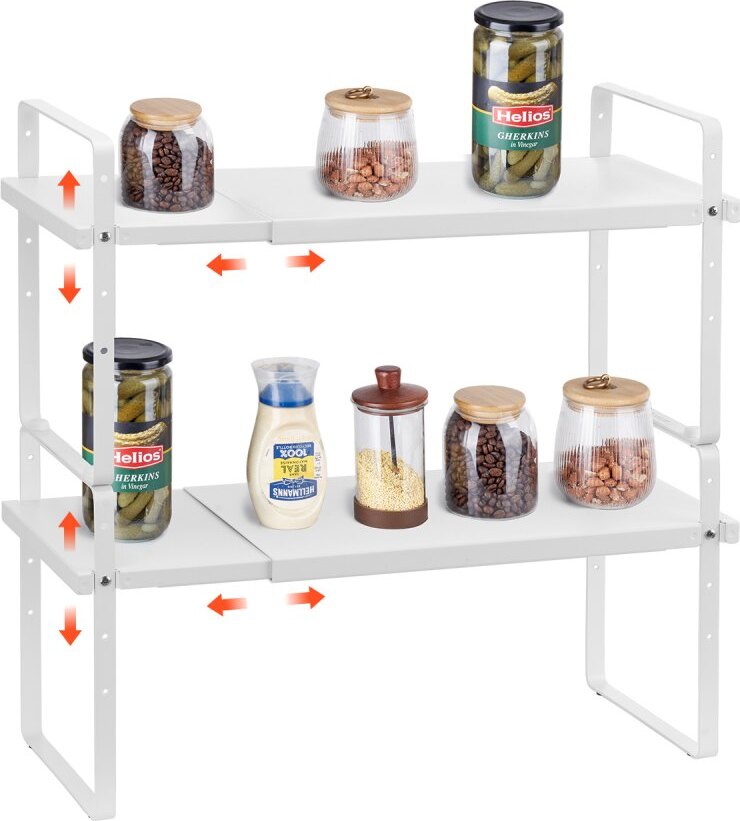 StarTech 2-stufiges Gewürzregal Organizer - Schrank- und Thekenregal - Lagerregal in Weiß TMSDLJTZSFWDMPVD4V0