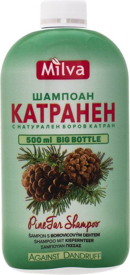 Milva Kiefernteer Shampoo gegen juckende Haut und zur Regulierung der Talgdrüsen 500ml 3800231670846
