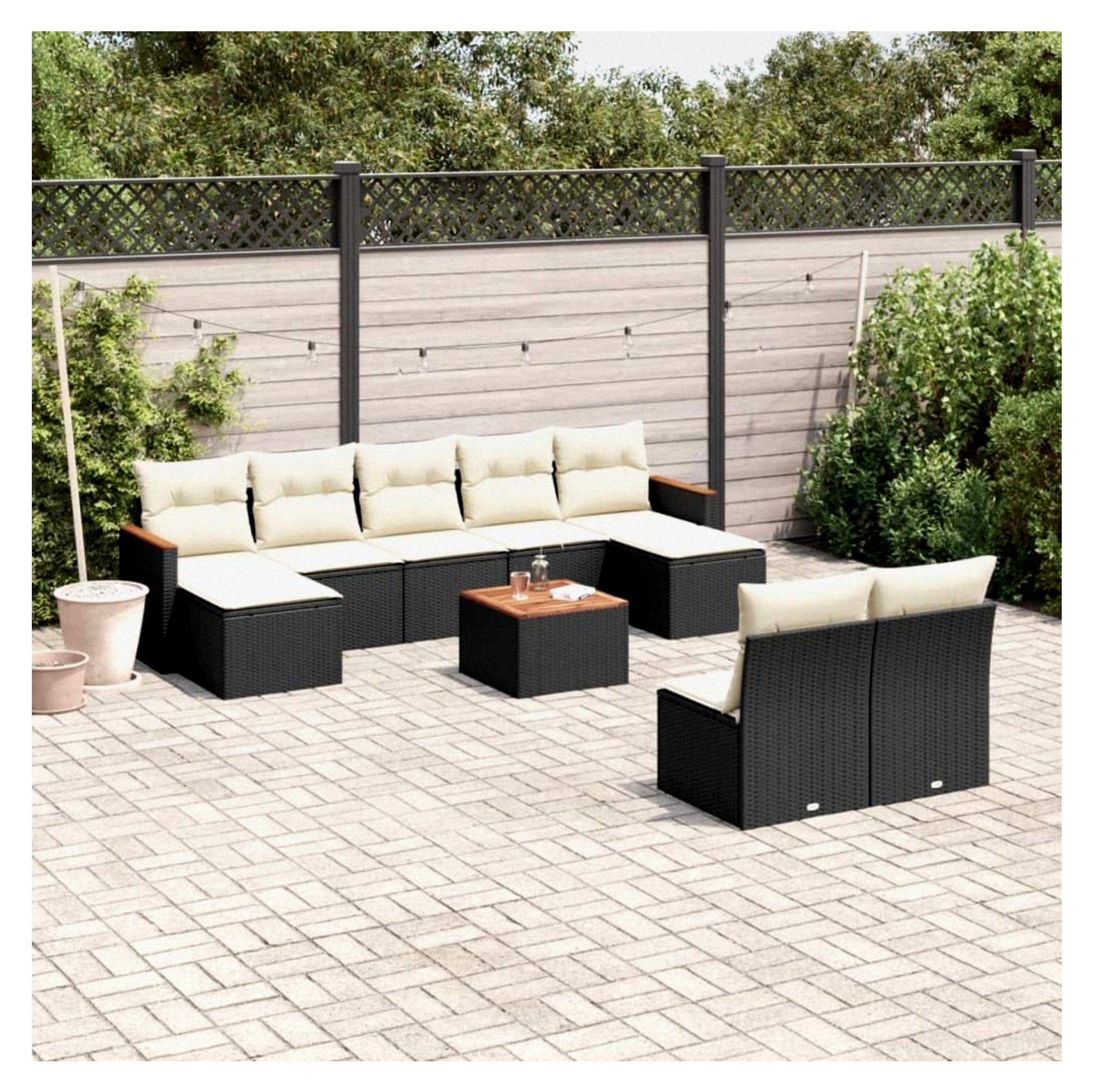 Loungemöbel Set mit Stauraum für den Garten - XXL Garten Lounge Rattan Sofa für den Außenbereich