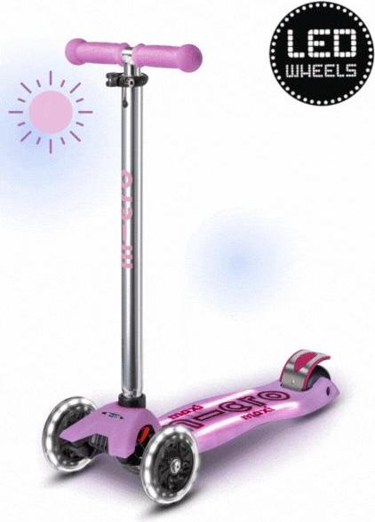Micro Maxi Micro Scooter Glow+ LED Lila - leuchtender Kinderroller