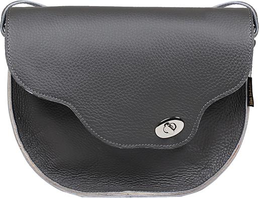 Sophie & Jules aschgraue Damen-Umhängetasche aus Leder Sophie