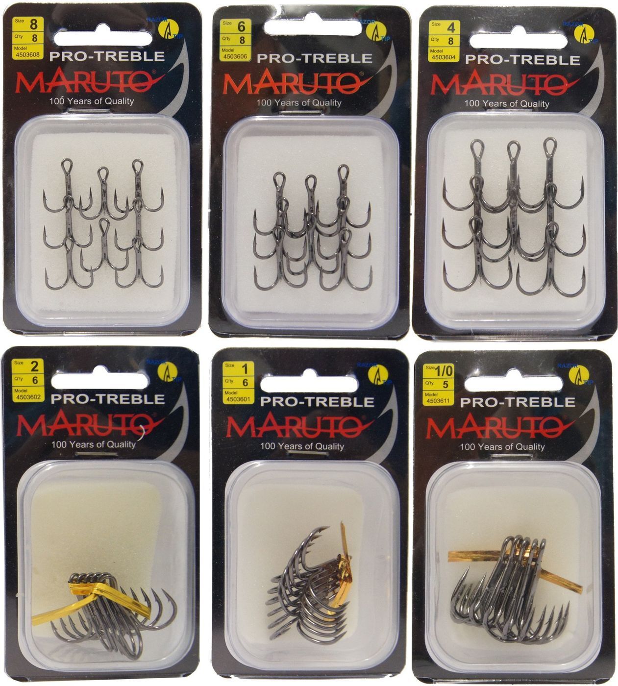 Maruto Drillinge WD-36 Drillingshaken, Größe:6 4503606-aus