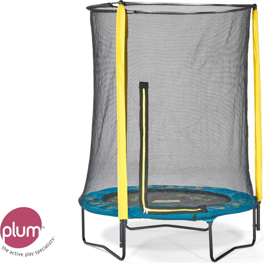 Slivková trampolína s bezpečnostnou sieťou - 137 cm - Junior Minions - So zvukom