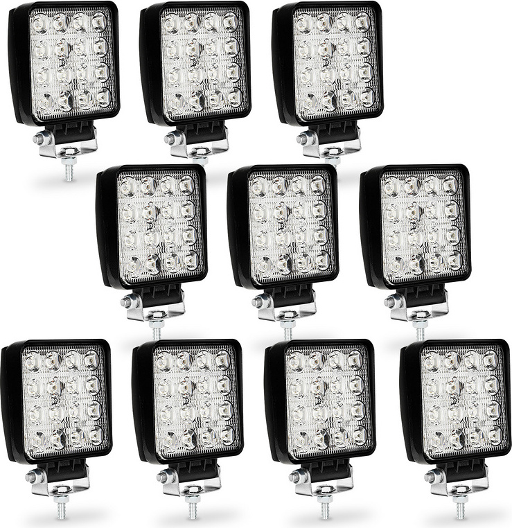 EINFEBEN 10x 48W LED Arbeitsscheinwerfer 12v Scheinwerfer Für Traktor, Auto, LED Strahler LKW, Offroad, PKW Zusatzscheinwerfer Rückfahrscheinwerfer Wasserdicht IP67 SUV Zusatzscheinwerfer RL-10-MR2749-WH2