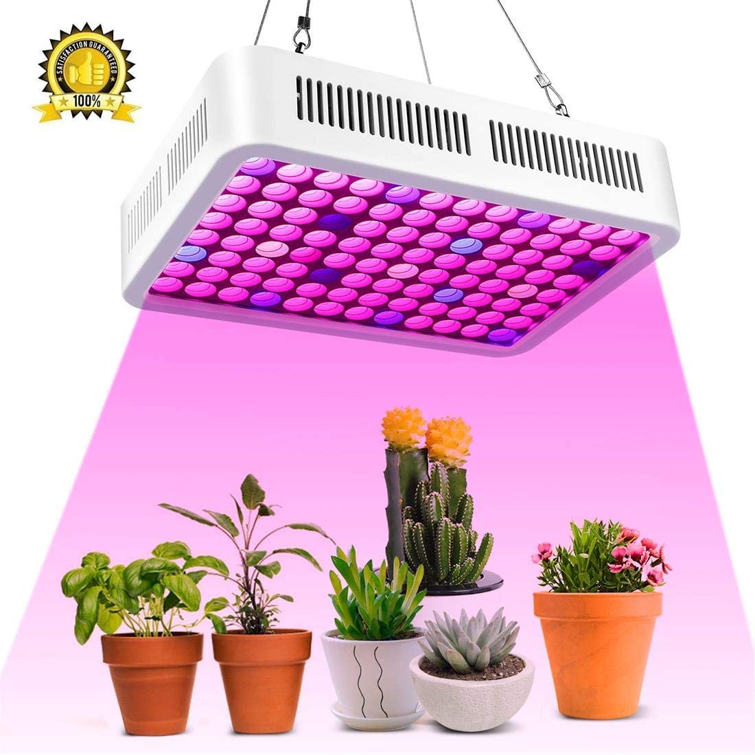 Dimmbar 300W Ersatz LED Grow Light Vollspektrum Lampe für Pflanze Blumen Gemüse 
