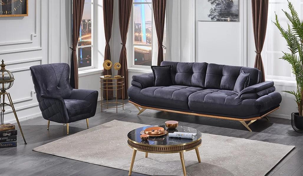 Sofas Set 2tlg Wohnzimmer Set 3+1 Sitzer Luxus Polstermöbel