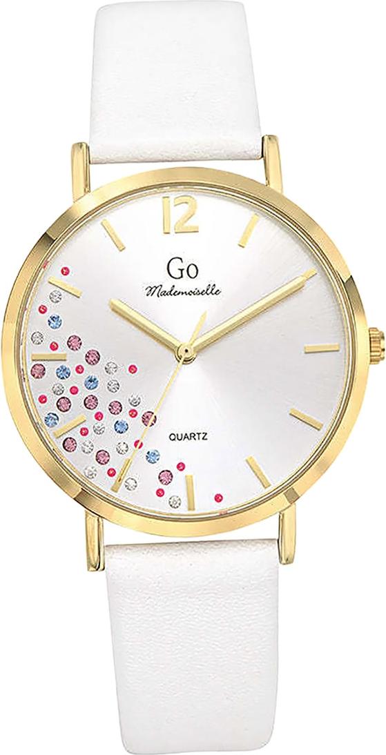 Len dámske náramkové hodinky Girl Only biele analógové Mademoiselle s koženým remienkom D2UGO699448