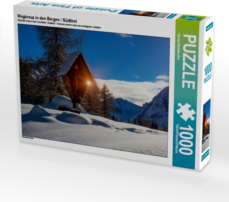 Calvendo Wegkreuz in den Bergen / Südtirol 1000 Teile Puzzle quer 640x480mm, Niederkofler Georg; 7353187
