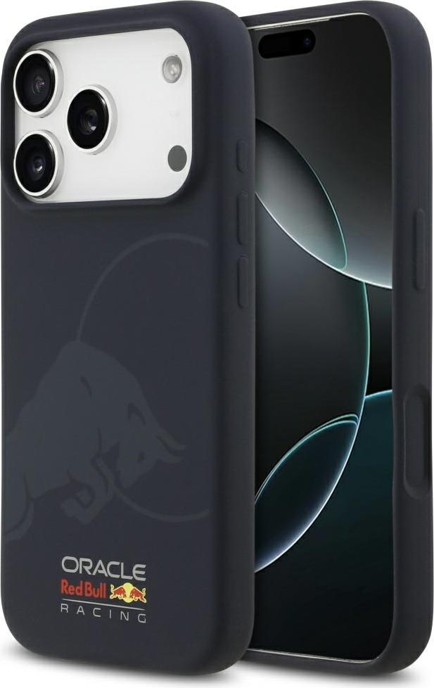 Hülle iPhone 17 Pro Red Bull Racing MagSafe Silikon blau Logo Bulle RBHMP17L24SIOIBV
