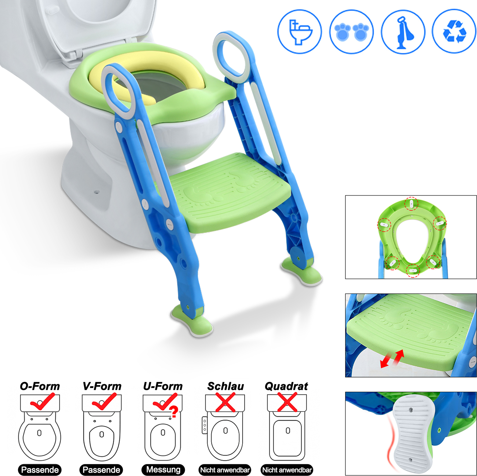 NAIZY Toilettensitz Kinder Mit Treppe | Kaufland.de