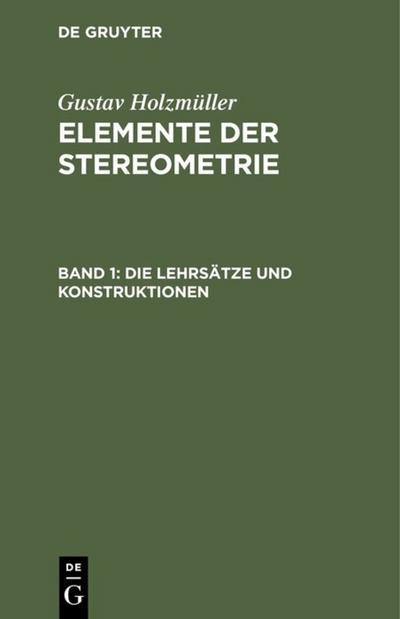 De Gruyter, Mercury Learning And Information Die Lehrsätze und Konstruktionen