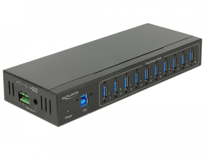 Delock 63919 DELOCK Industrie HUB 10xUSB 3.0 Typ-A 20kV ESD Schutz extern