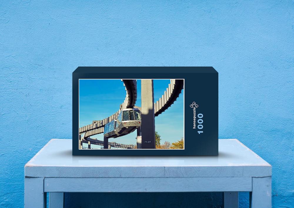 hansepuzzle 63063 - Schwebebahn Puzzle, 1000 Teile, Wissenschaft, 60,0 x 46,0cm mit hochwertiger Aufbewahrung, Kartonbox & Beutel 53063